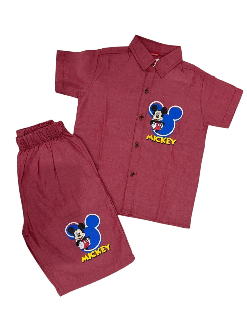 Kids T-Shirt & Short Set Printed Boy Redish - Sunshine