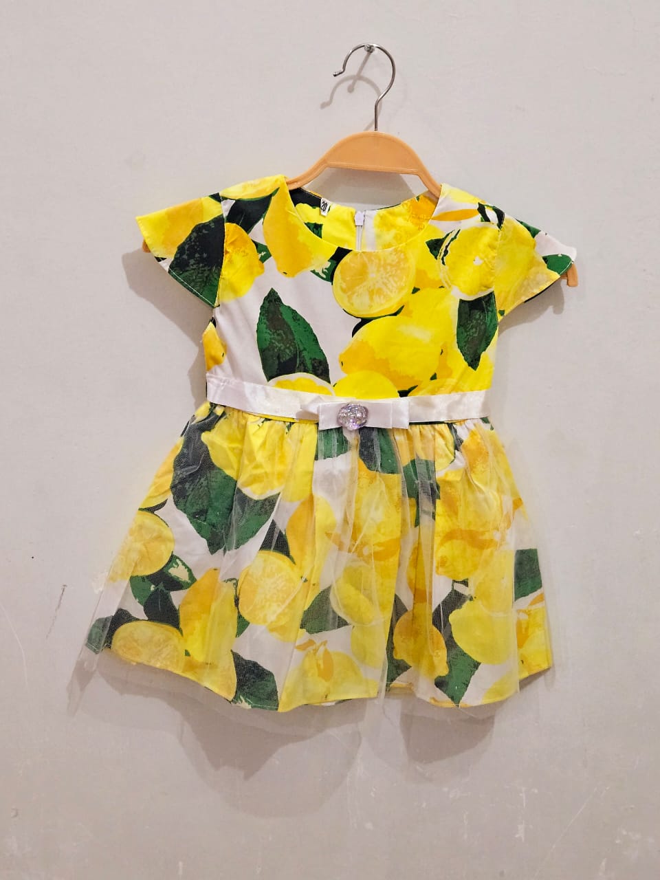 Baby Girl Yellow Lemon Print Frock