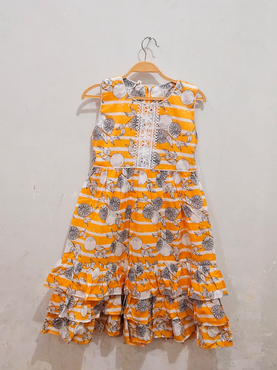 Baby Girl Orenge Floral Frock