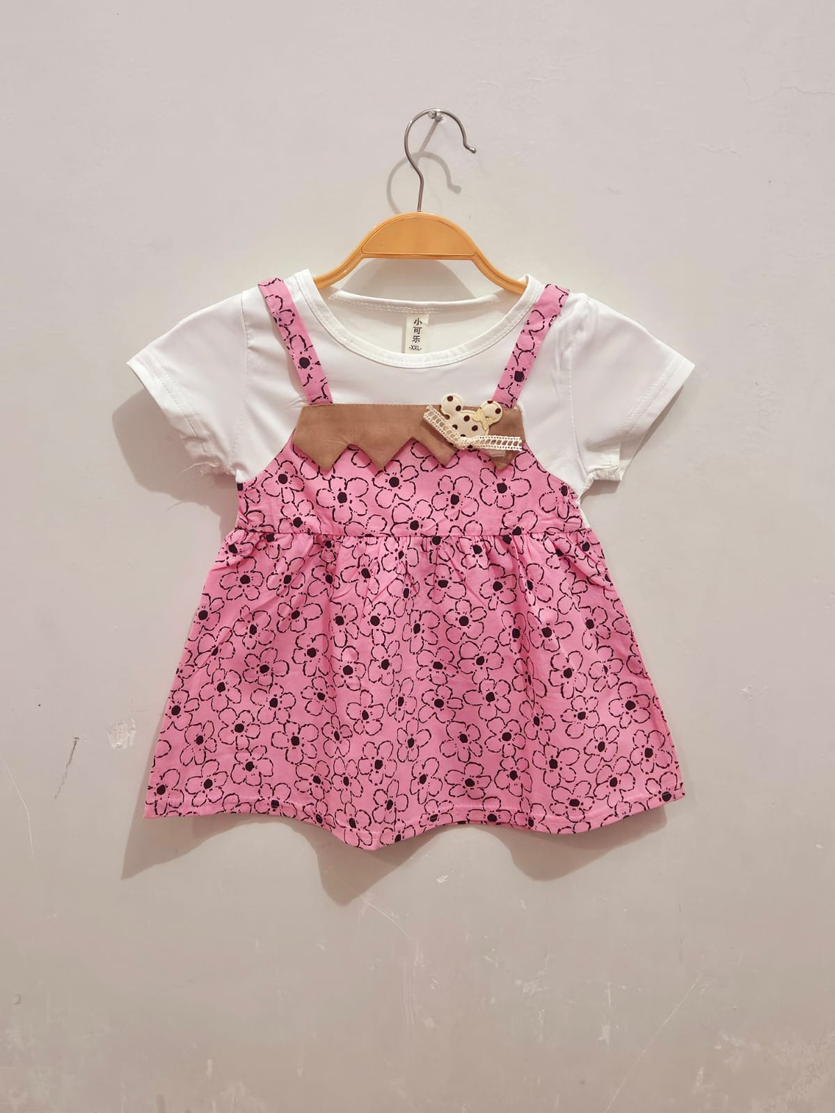 Baby Girl Pink Flower  Frock