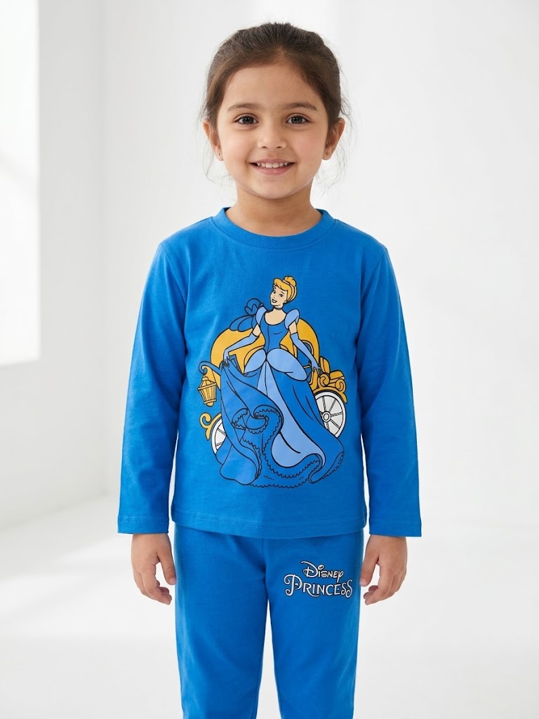 Girls  Printed Cindrela  Co-ord  Set - Mini Charm