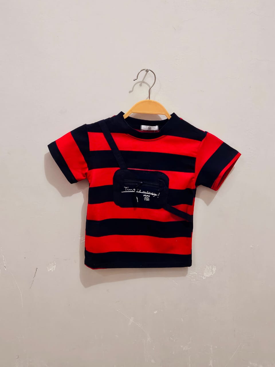 T-Shirt & Short Set wide  Stripes Red