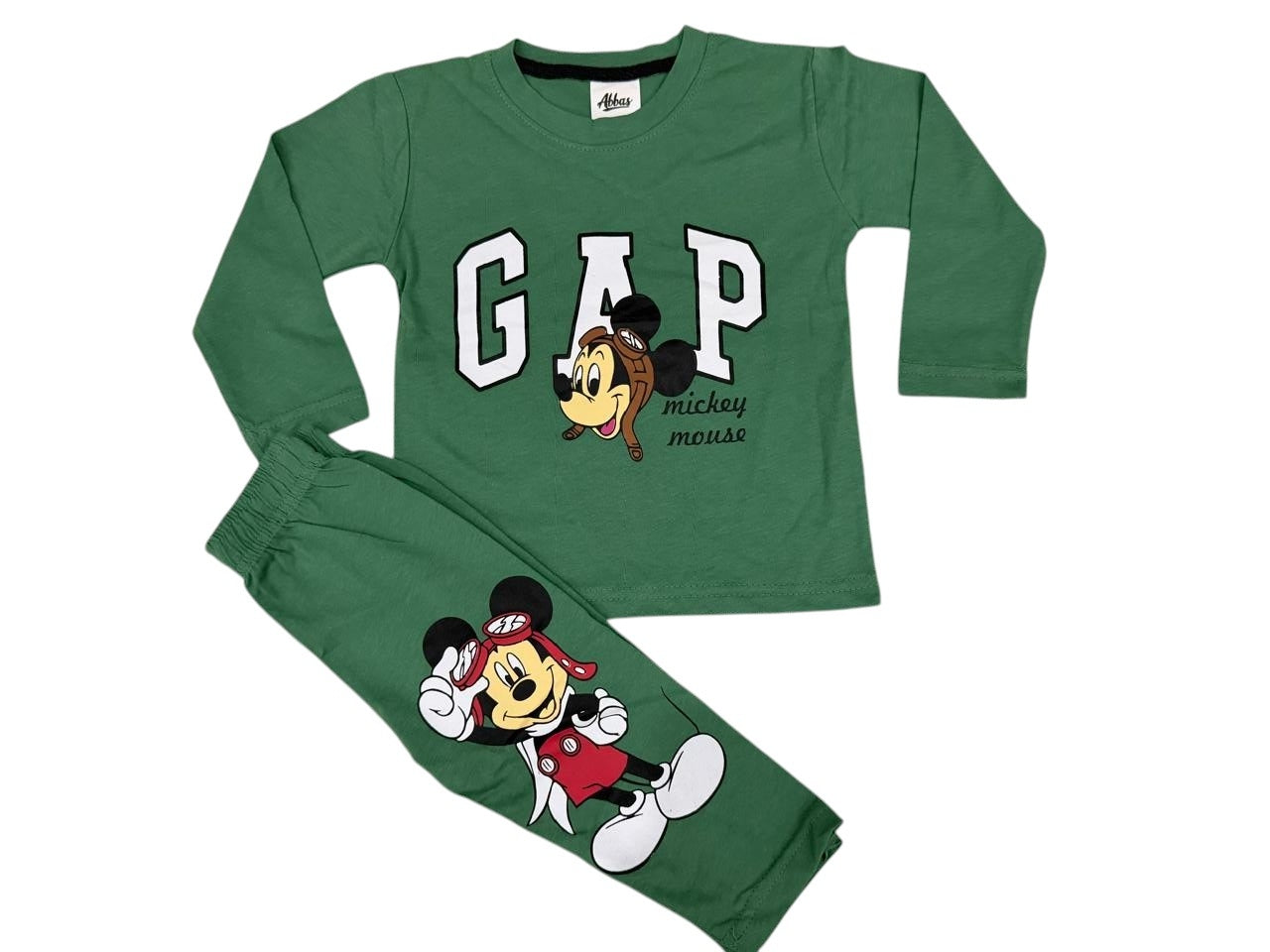 Kids Full Sleeves Printed Pajama Set Mermaid Green - Sunshine