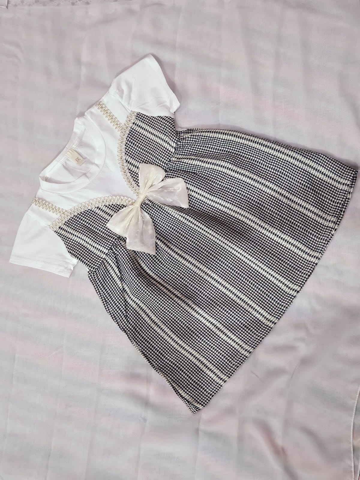 Baby Girl Trendy Bow Frock