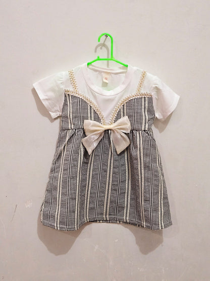 Baby Girl Trendy Bow Frock