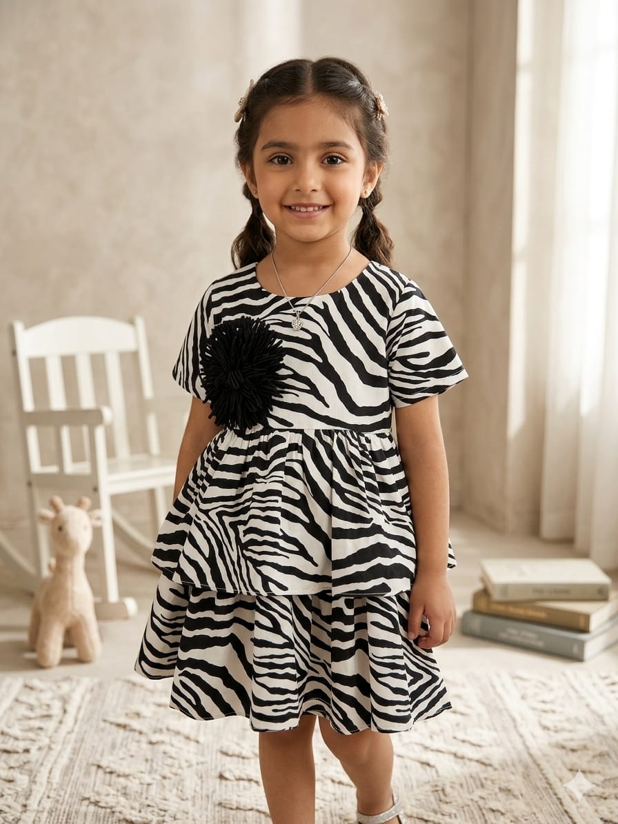 Baby Girl Zebra Print Frock
