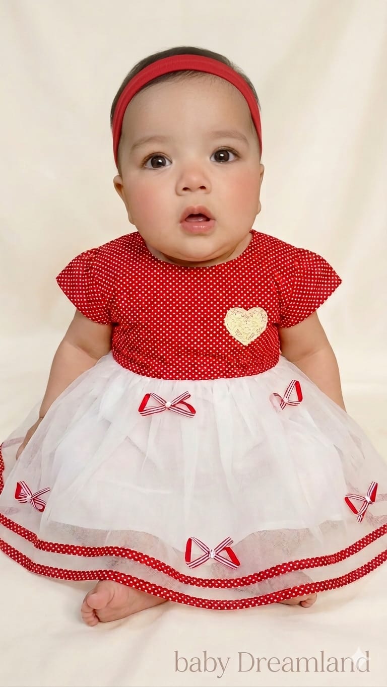 Baby Girl Red Floral Frock